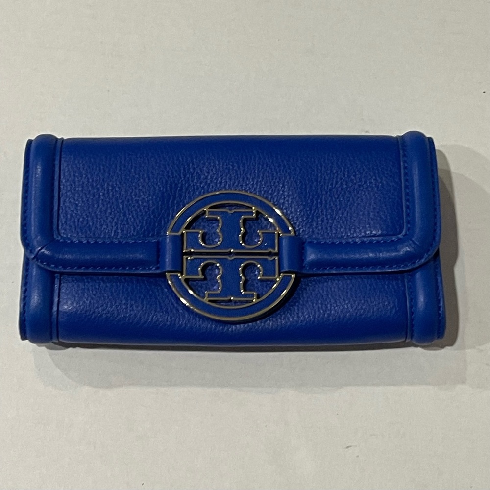 Tory Burch Blue Wallet Amanda Envelope - Picture 10 of 10